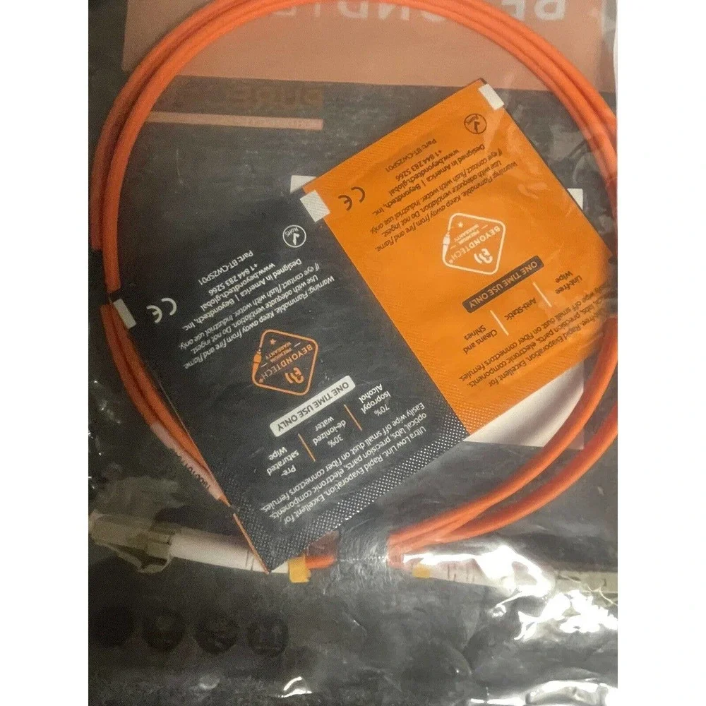 Beyondtech Pureoptics LC/UPC To LC/UPC Fiber Patch Cable OM2 50-125um Duplex